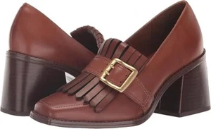 Vince Camuto Sedna Dress Loafer Pump Heels Warm Caramel 6.5/M New - Picture 1 of 6