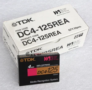 STREAMER DAT BAND KASSETTE CARTRIDGE TDK DC4-125REA DDS3 DDS 3 12 GB 24GB - T03 - Bild 1 von 1