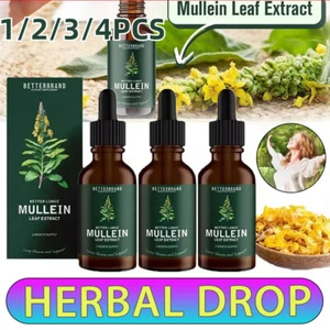 Mullein Leaf Extract Drops Respiratory Herbal Drop Health Care Lung Cleanse - Picture 1 of 15