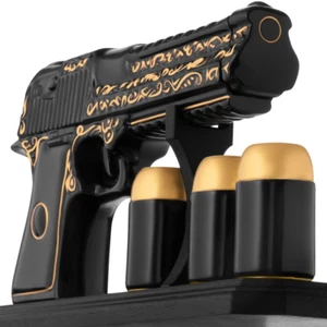 Ceramic Pistol Gun Decanter Set 17 Oz Whiskey Tequila Men Gifts Regalo Hombre - Picture 1 of 11