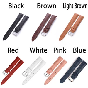 12mm/14mm/16mm/18mm/20mm/22mm Genuine Leather Watch Band Strap Watchbands I - Picture 1 of 54