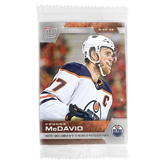 2021-22 NHL Topps NOW® Sticker  #490 🏒 Connor McDavid 🏒 Edmonton Oilers - Image 1 of 2