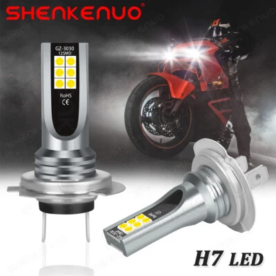 For Suzuki GSXR 600 750 2000-2001 Pair H7 White LED Headlight Bulbs Bright White - Image 1 of 4