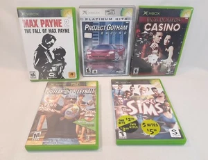💥 LOT 5 XBOX GAMES Max Payne 2: The Fall of Max Payne ,CASINO,PROJECT GOTHAM - Picture 1 of 12