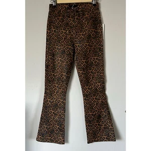 7 for all mankind jeans Size 25 NEW Cheetah Print High Waist Slim Cropped - Picture 1 of 10