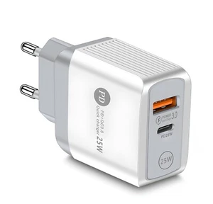 Caricabatterie Rapido 25W Caricatore Samsung USB per iPhone Huawei Xiaomi Pixel - Foto 1 di 20