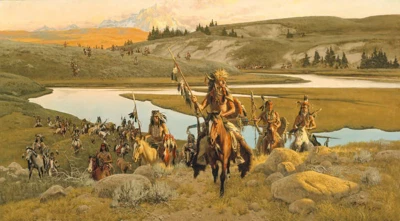 Frank C. McCARTHY " After The Council" Edición Limitada Lienzo Arte Occidental Firmado Foto 1 de 4