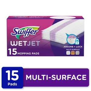 Wet Jet Spray Mop Multi-Surface Mopping Pads, Hard Surface Cleaners, 15 Count - Picture 1 of 12