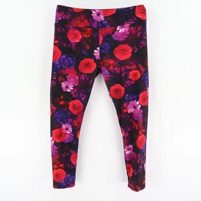 Leggings femininas NOBO sem limites XXL multicoloridas florais elásticas cintura média macias - Imagem 1 de 4