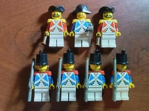 Lego Castle Pirates Imperial Officer Minifigure Lot Classic Blue Red Coat Naval - Picture 1 of 8