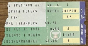1986 Philadelphia Flyers New York Islander Ticket Stub - Spectrum - Picture 1 of 1