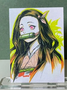 Goddess Doujin Anime Card Artists Sketch Stye Frost Design Card 45 KAMADO NEZUKO - Picture 1 of 9