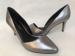 Zapatos de salón REBECCA MINKOFF de cuero plateado talla 10 M NUEVOS - Imagen 1 de 5