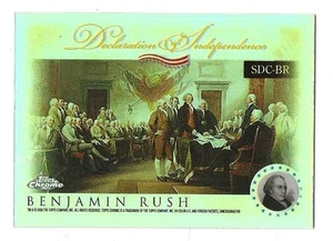 2006 Topps cromo refractor Declaración de Independencia #BR Benjamin Rush BV $4 - Imagen 1 de 1
