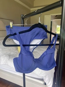 Freya Blue Bikini Set 34DD Top /Medium Bottoms High Rise - Picture 1 of 8