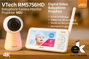 🎥 VTech RM5756HD | 5" Digital Video Baby Phone Kamera Monitor Projektor ✅ NEU - Bild 1 von 5