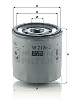 Ölfilter Anschraubfilter W 712/95 MANN-FILTER für AUDI CUPRA SEAT SKODA VW FORD