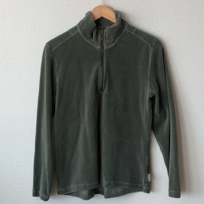 Woolrich Mujer S Verde Abeto Media Cremallera Camisa Sudadera Pullover Polar Foto 1 de 4