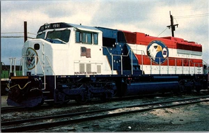 Postkarte Burlington Northern Railroad SD60M Einheitsnummer 1991 Chrom unbespielt - Bild 1 von 3