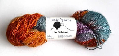 RARE! Orig Fiesta La Boheme "Moroccan" Brushed Kid Mohair Rayon Bouclé 145yds4oz - Image 1 of 4