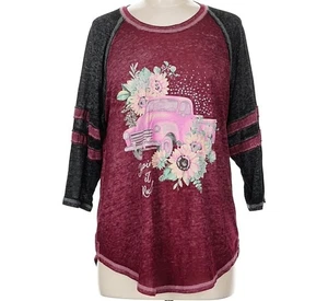 Cactus + Pearl Women's Multicol 3/4 Sleeve Blouse  Size Medium  - Picture 1 of 9