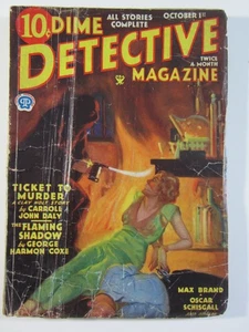 Dime Detective Magazine Pulp v. 14 #2, Oct. 1st 1934 GD Howitt Blow Torch Cover! - Imagen 1 de 6