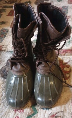 Botas Madden Girl Rain Duck forradas de franela en ráfaga impermeables para mujer talla 7,5 Foto 1 de 4