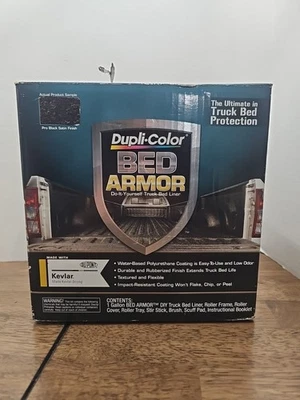 Kit de revestimiento de cama de camión hágalo usted mismo armadura de cama de doble color revestimiento de poliuretano negro satinado Foto 1 de 4