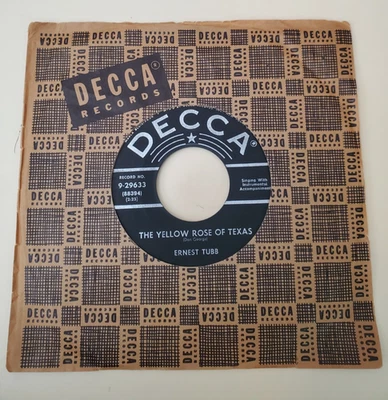 Ernest Tubb  THE YELLOW ROSE OF TEXAS (COUNTRY 45) #29633 PLAYS VG++ - Image 1 of 4