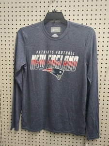New England Patriots Long Sleeve Shirt NFL Team Apparel Men S/P/Ch Blue - Picture 1 of 7