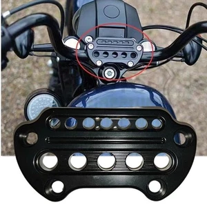 1Stück Blinker-Lenker-Riser-Klemme Für Harley XL883 1200 48 Dyna Fat Bob Schwarz - Bild 1 von 1