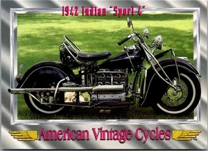 American Vintage Cycles Trading Card 1942 Indian Sport 4 - Picture 1 of 2