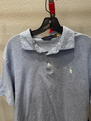 Polo Ralph Lauren Azul Lino Ctn CAMISA POLO Grande L  Foto 1 de 4
