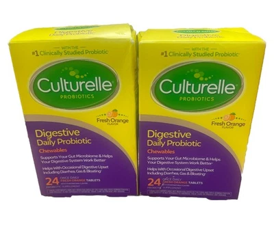 Culturelle Digestivo Diario Probiótico Masticables 24 Naranja Fresca 08/2026 Lote de 2 Foto 1 de 4