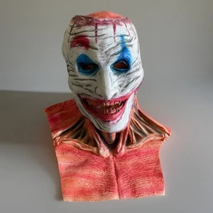 Rare Removable Face Clown Mask Halloween Costume Joker Demon Terrifier - Picture 1 of 5