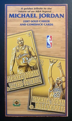 Danbury Mint MICHAEL JORDAN 22KT GOLD CAREER COMEBACK CARDS Brochure 2003  RARE - Image 1 of 3