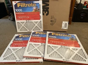 3M 18x20x1” Allergen Defense , MPR 1000, 4 Pack - Picture 1 of 12