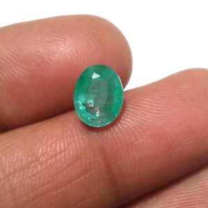 Excelente Esmeralda Colombiana Facetada Forma Ovalada 2.55 Crt Esmeralda Piedra Preciosa Suelta - Imagen 1 de 8