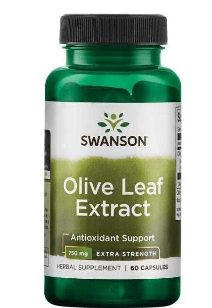 SWANSON OLIVENBLATT-EXTRAKT, EXTRA STARK (STAND 20% OLEUROPEIN) 750 mg 60 kaps - Bild 1 von 1