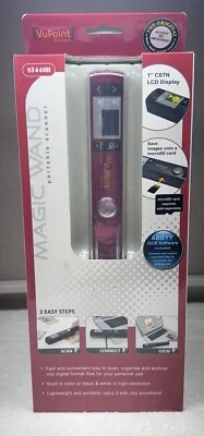 VuPoint Solutions Magic Wand Wireless Portable Handheld Scanner Model ST440R RED - Image 1 of 4