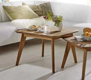 Beistelltisch Couchtisch Tisch LN2063 Wildeiche massiv eckig 65 cm VORRÄTIG!! - Bild 1 von 2