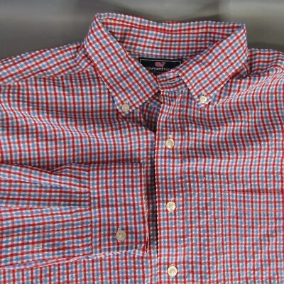 Vineyard Vines Performance 修身 Murray 衬衫男式 XL 码泡泡纱格子 — 第 1/4 张图片