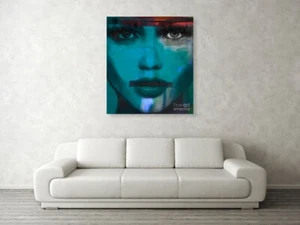 Motiv Kate Moss Silbergebürstetes Alu 90x75 cm Pop Art/Bild/Poster/Druck/Loft - Bild 1 von 4