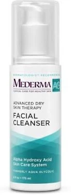 Limpiador facial suave para piel seca avanzada Mederma con ácido alfa hidroxi - RARO Foto 1 de 4