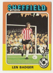 Topps Football Red & Grey Back 1975 #19 Sheffield United - Len Badger - Bild 1 von 2