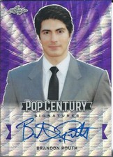 2019 Leaf Metal Pop Century BRANDON ROUTH Signatures Autograph 5/15 Purple