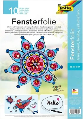 FOLIA - BRINGMANN Window - Color-Folie 35 x 50 cm Selbsthaftend, 10 Blatt, # 1401.7644