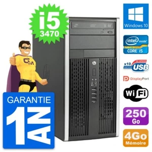 PC Tour HP Pro 6300 CMT Intel i5-3470 RAM 4Go Disque Dur 250Go Windows 10 Wifi - Photo 1/3