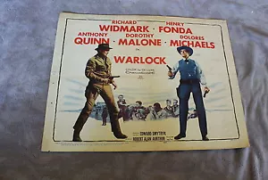 Póster de media hoja Warlock 1959 Anthony Quinn Henry Fonda Richard Widmark G+ C4.5 - Imagen 1 de 1