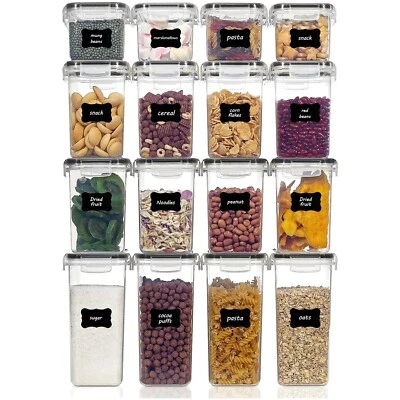 Vorratsdosen, Küchenbehälter, Aufbewahrungsboxen, Set mit 16 Stück - Bild 1 von 2